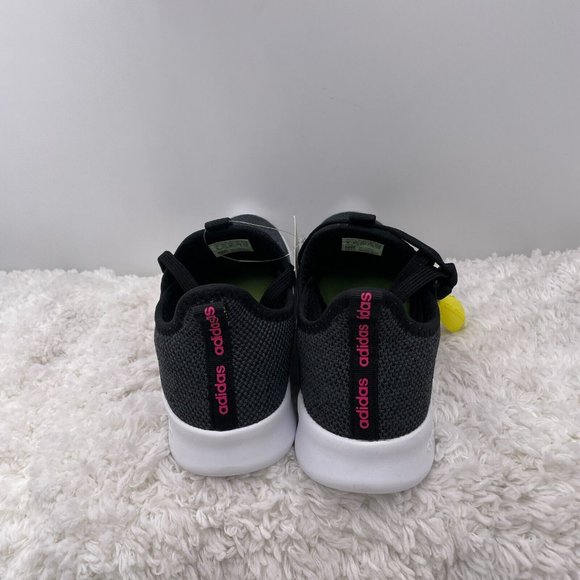 Adidas Running Shoes Girls 6 US Cloudfoam Pure K Black Pink Magenta Sneakers - Picture 3 of 10